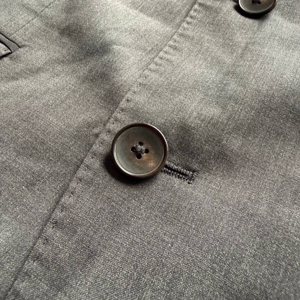 Hugo Boss Mens 40R Charcoal Gray Stretch Tailoring Wool Blazer Sport Coat 40 R - Picture 2 of 15